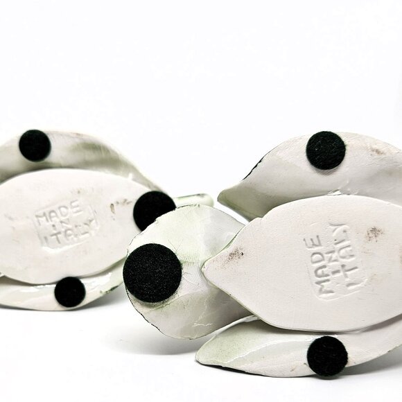 Vintage Hand Painted Calla Lilly Candle Holders - Made in Italy - Picture 3 of 4